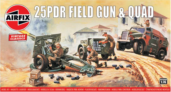 AIRFIX 25 PDR Field Gun & Quad 1:76 - A01305V