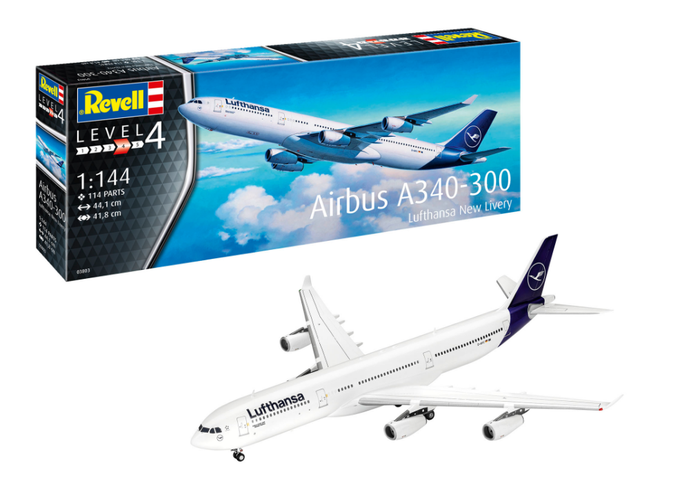 REVELL A340-300 Lufthansa New Livery 1:144 - 03803