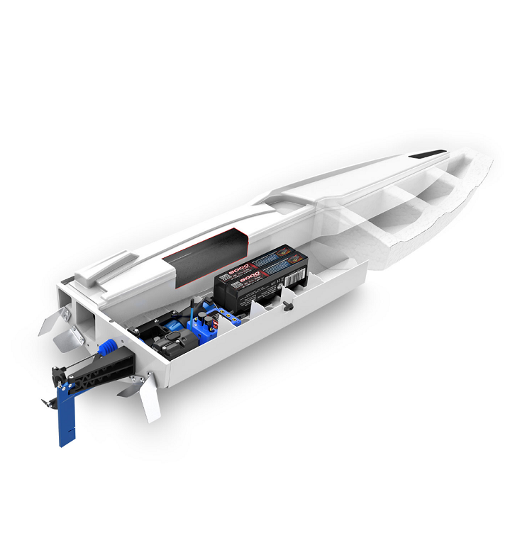 TRAXXAS SPARTAN Self Righting Green Brushless 36in Boat Hull Features - 103076-4GRN