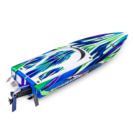 TRAXXAS SPARTAN Self Righting Brushless 36in Boat Rear View - 103076-4ORNG