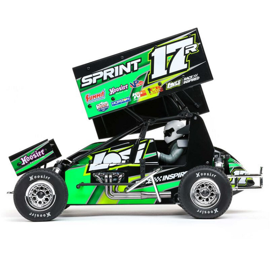 LOSI 22S Sprint Car Green 1:10 2WD w/ 2.4Ghz Radio - LOS-1387T2