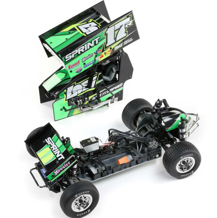 LOSI 22S Sprint Car Green 1:10 2WD w/ 2.4Ghz Radio - LOS-1387T2