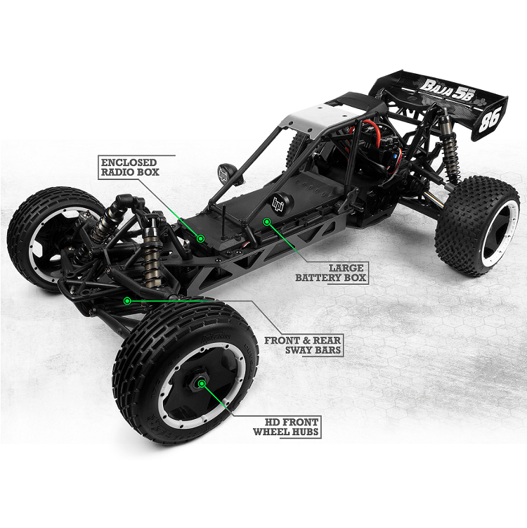 HPI Baja 5B Flux Electric Powered Buggy Rolling Chassis Kit 1:5 - HPI-160324