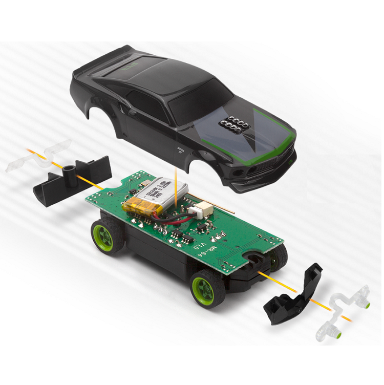 HPI 1:64 1969 Ford Mustang Nano-TTR RTR RC Car - HPI-160980