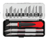 DELTA Hobby Knife Set w/ Carry Case 3x Handles & 13x Blades - DL21002