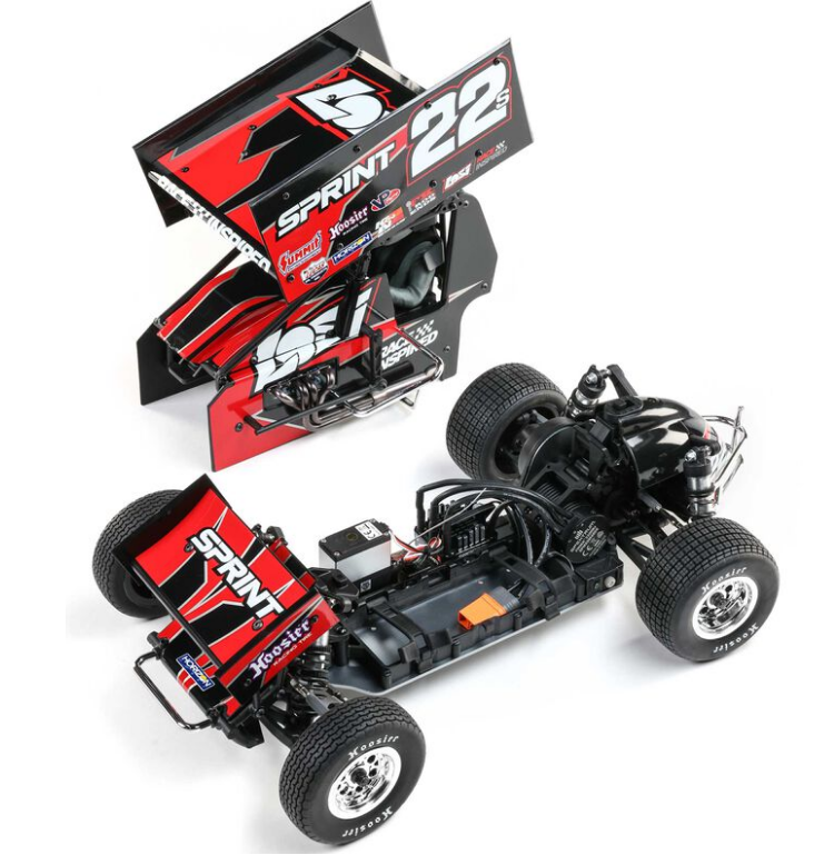 LOSI 22S Sprint Car Red 1:10 2WD w/ 2.4Ghz Radio, Battery and Charger - LOS-2359