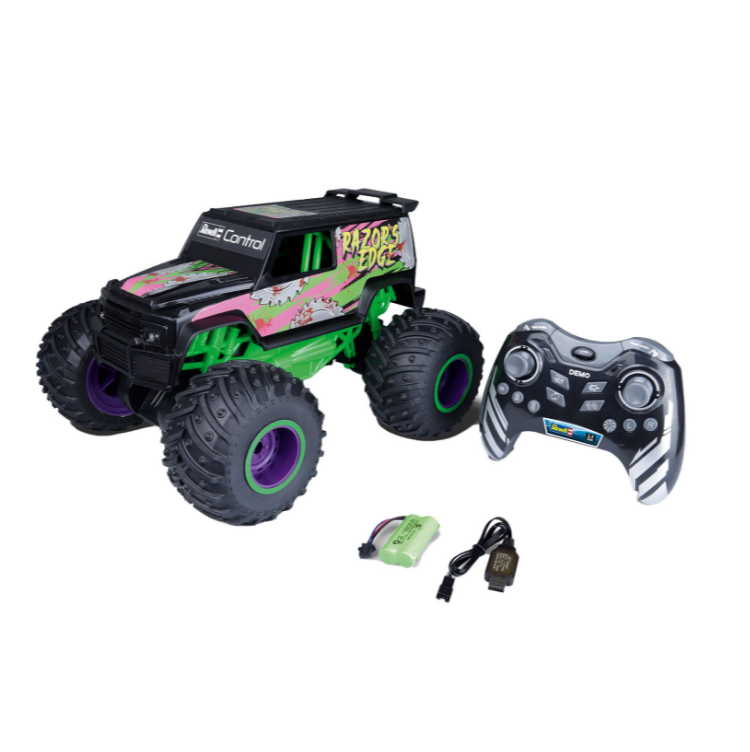 REVELL 1:16 Razors Edge RC Monster Truck with Radio Battery and Charger- 24681