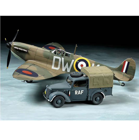 TAMIYA Supermarine Spitfire Mk.I w/ 10HP Light Utility Car 1:48 - 25211