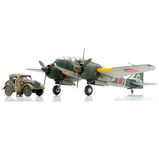 TAMIYA Mitsubishi Ki-46 III Type 100 & 4x4 Light Vehicle Kurogane Set 1:48 - 25217