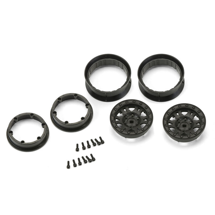 PROLINE Impulse 1.9in Fr/Rr Black Beadlock Crawler Wheels 12mm 2pcs - PRO276903