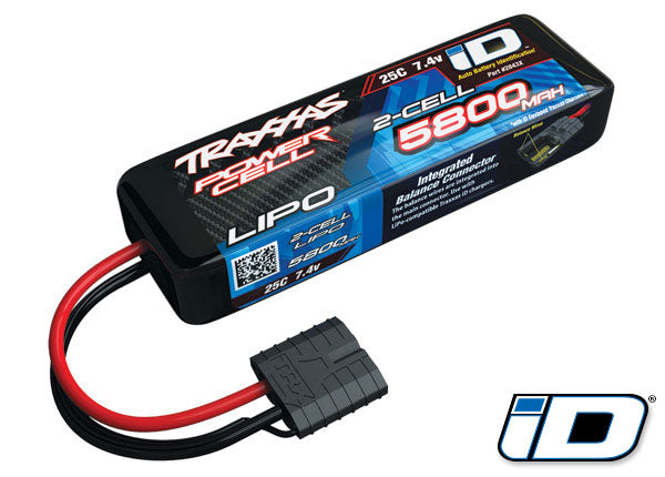 TRAXXAS 5800mah 7.4V 25C Lipo Battery w/ ID Plug - 2843X