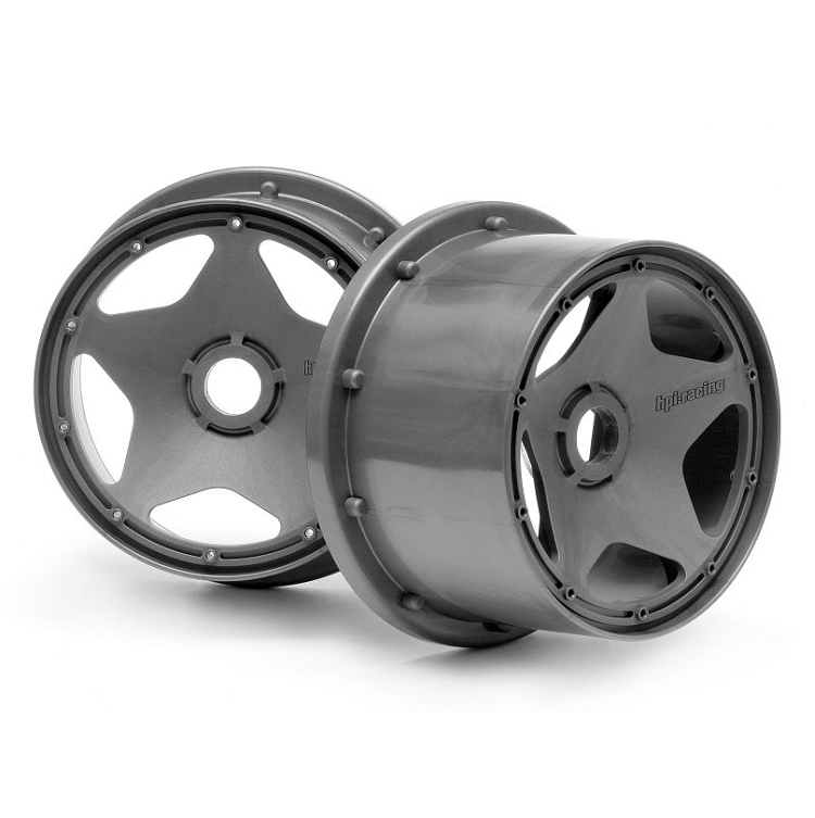 HPI Super Star Rr Wheel Gunmetal suit Baja 5B 2pcs - HPI-3227