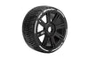 LOUISE GT SHIV 1:8 Truggy Black On Road MFT Wheel and Tyre 2pcs - LT3284SB