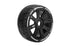 LOUISE GT SHIV 1:8 Truggy Black On Road MFT Wheel and Tyre 2pcs - LT3284SB