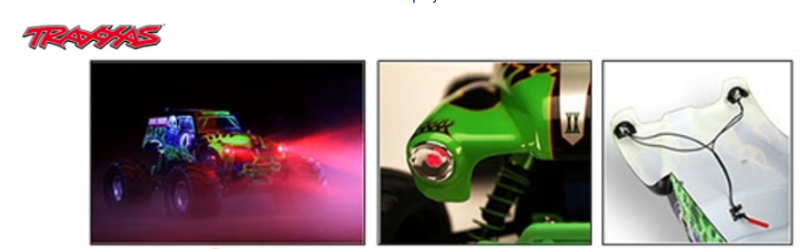 TRAXXAS LED Lights Red w/ Buckets & Harness - 3686