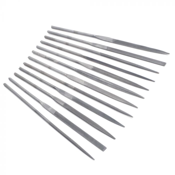 DELTA 100mm Needle Files w/ Vinyl Storage Pouch 12pcs - DL41002