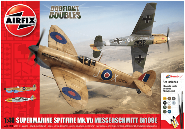AIRFIX Supermarine Spitfire Mk.Vb & Messerschmitt Bf109E Dogfight Gift Set 1:48 - A50160