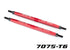 TRAXXAS Rear Toe Link Turnbuckle Red 7075-T6 Aluminium Tubes 2pcs - 5143R