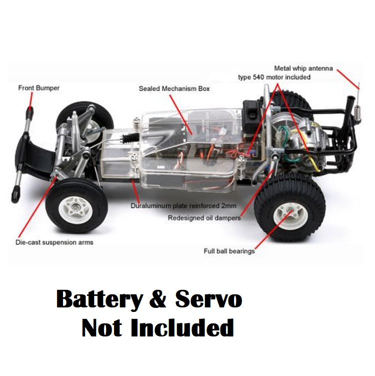 TAMIYA SAND SCORCHER (2010) Kit 1:10 chassis detail - 58452