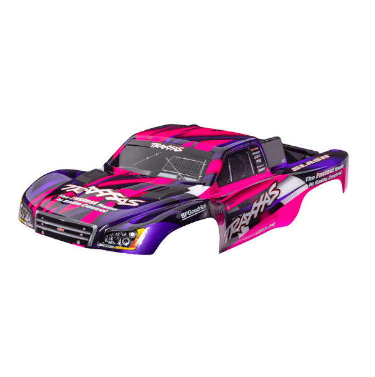 TRAXXAS Pink/ Purple Painted Body Shell suit Slash Clipless - 5851-PINK