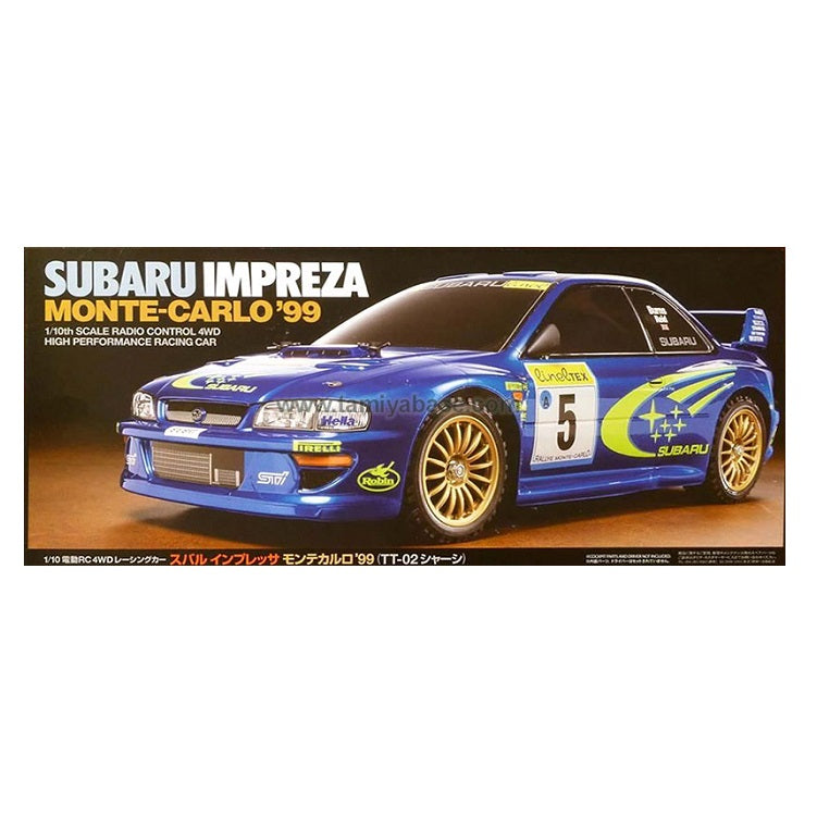 TAMIYA SUBARU IMPREZA 1999 MONTE CARLO TT-02 NO ESC Kit 1:10