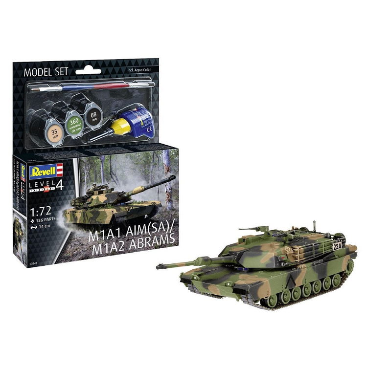 REVELL M1A1 AIM(SA)/ M1A2 Abrams Starter Set 1:72 - 63346