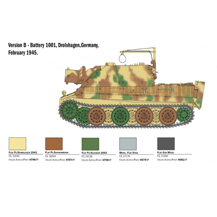 ITALERI 38cm RW 61 Auf Sturmmorser Tiger 1:35 - 6573S