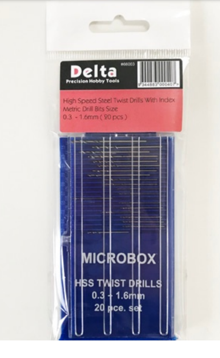 DELTA Micro Drill Bits Metric 0.3-1.6mm 20pcs - DL66003