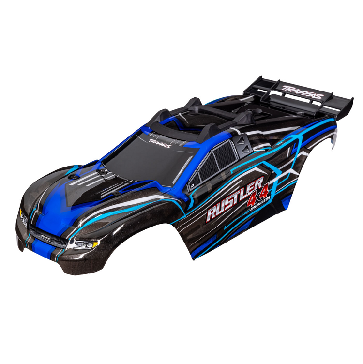 TRAXXAS Rustler 4x4 Blue Clipless Body Shell - 6740-BLUE