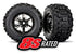 TRAXXAS Sledgehammer Tyres on X-Maxx Black Chrome 6-Spoke wheels 24mm 2pcs - 7774A