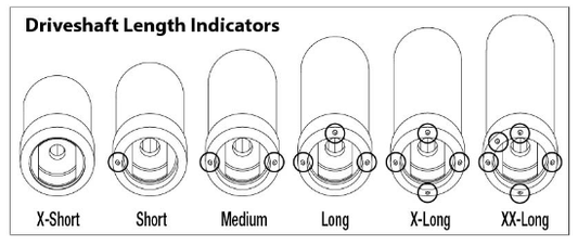 TRAXXAS Center Driveshaft Extension Set Long/ X-Long/ Med 4pcs - 8150