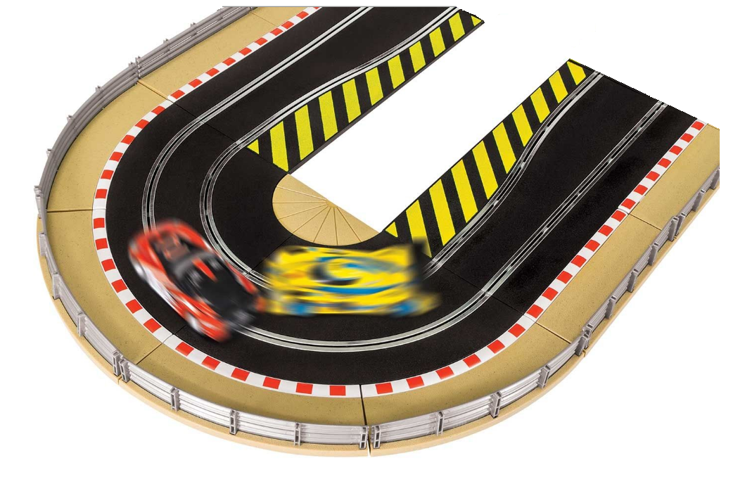 SCALEXTRIC Track Extension Pack 3 w/ Hairpins, Side Swipes and Borders - C8512
