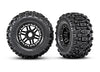 TRAXXAS Sledgehammer Tyres on 2.8x3.6in Maxx Dual Profile Black Wheels 17mm Hex suit Maxx 2pcs - 8973