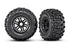 TRAXXAS Sledgehammer Tyres on 2.8x3.6in Maxx Dual Profile Black Wheels 17mm Hex suit Maxx 2pcs - 8973