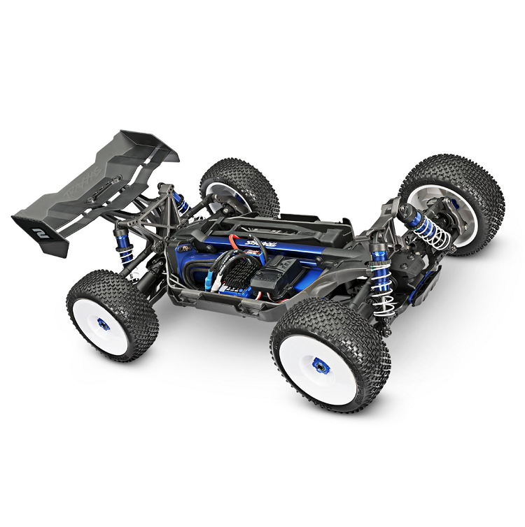 TRAXXAS JATO 4x4 VXL-4S Blue Buggy chassis detail - 90386-4BLUE
