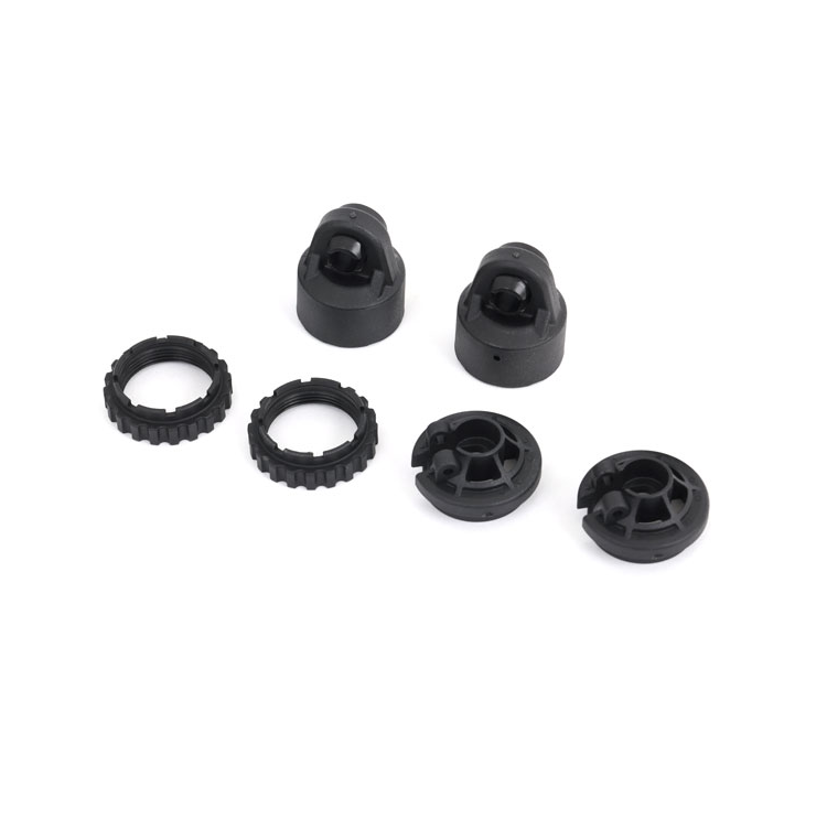 TRAXXAS GT-Maxx Shock Caps w/ Upper & Lower Spring Retainers suit Sledge 2pcs/ea - 9664