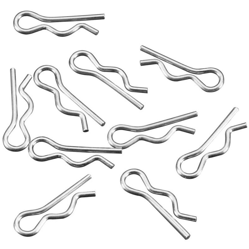 ARRMA 6mm Body Clips Silver 10pcs AR320005 - ARAC3450