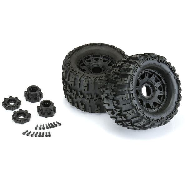 PROLINE TRENCHER X 3.8in Tyre on Raid Black Wheel 17mm Removeable Hex 2pcs - PRO118410