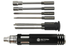 RCT 8-in-1 Mag Screwdriver Set w/ 1.5/ 2.0/ 2.5/ 3.0mm Hex/ 0-Phillips / 1-Flat / Nut Driver 4.0/ 5.5mm - RCTT11073