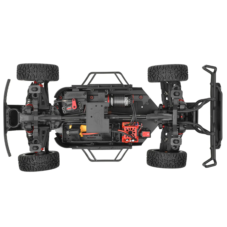 TEAM CORALLY Shiroi XP-6 6S Green Short Course Truck chassis detail - C-00278-G