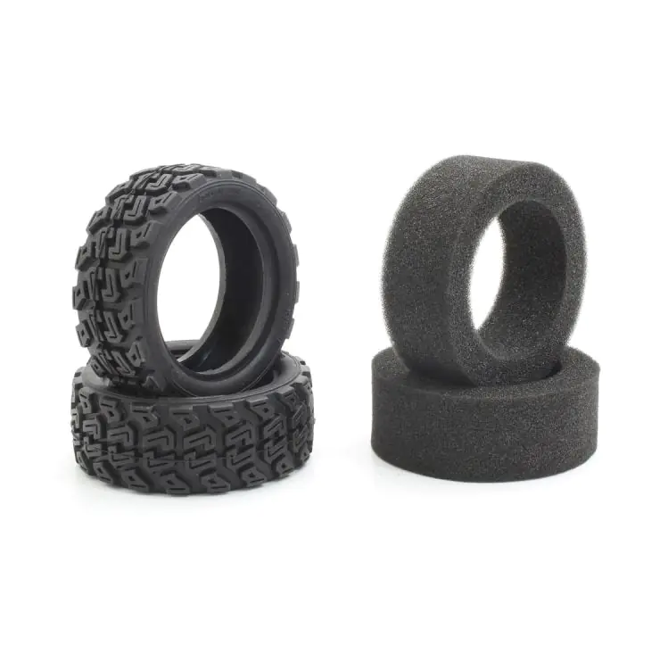 KYOSHO Fr/Rr Rally Tyres & Foams Suit FZ02-R 2pcs - FAT708M