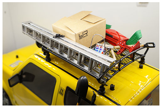 YEAH RACING 1:10 Aluminium Scale 4in Folding Ladder - YEA-YA-0465