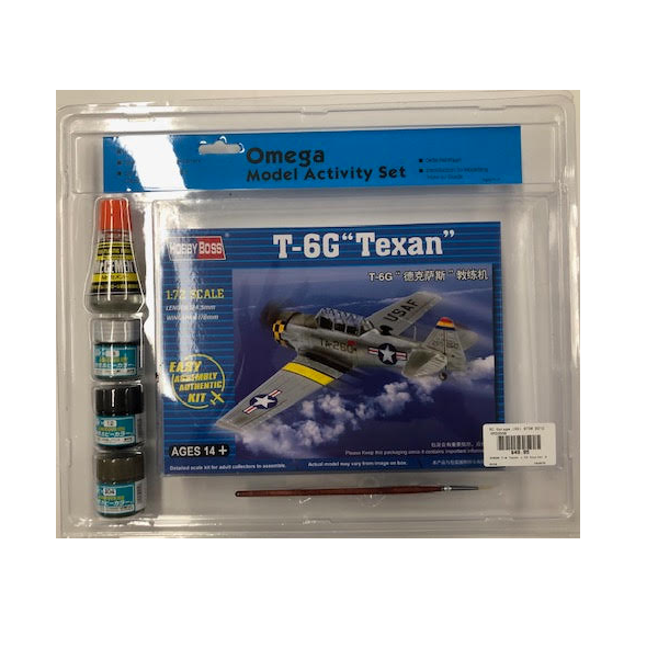 OMEGA T-6 Texan 1:72 Starter Set w/ Glue, Paints & Brush - OM33008