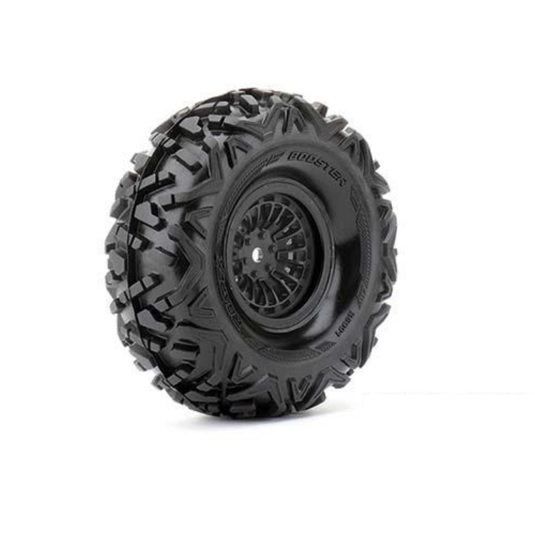 ROAPEX Booster Crawler Tyre on 1.9in Black Wheel 12mm hex 2pcs - R6001-B