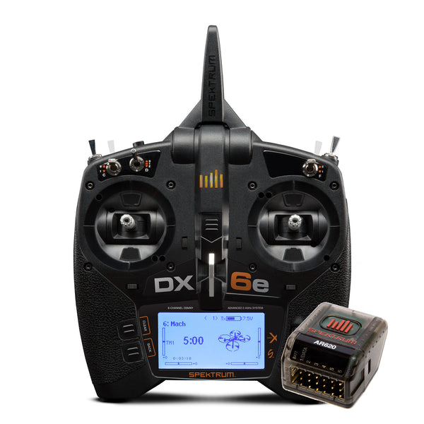SPEKTRUM DX6e 6-Ch DSM-X 2.4GHz Transmitter with AR620 Receiver - SPM6655