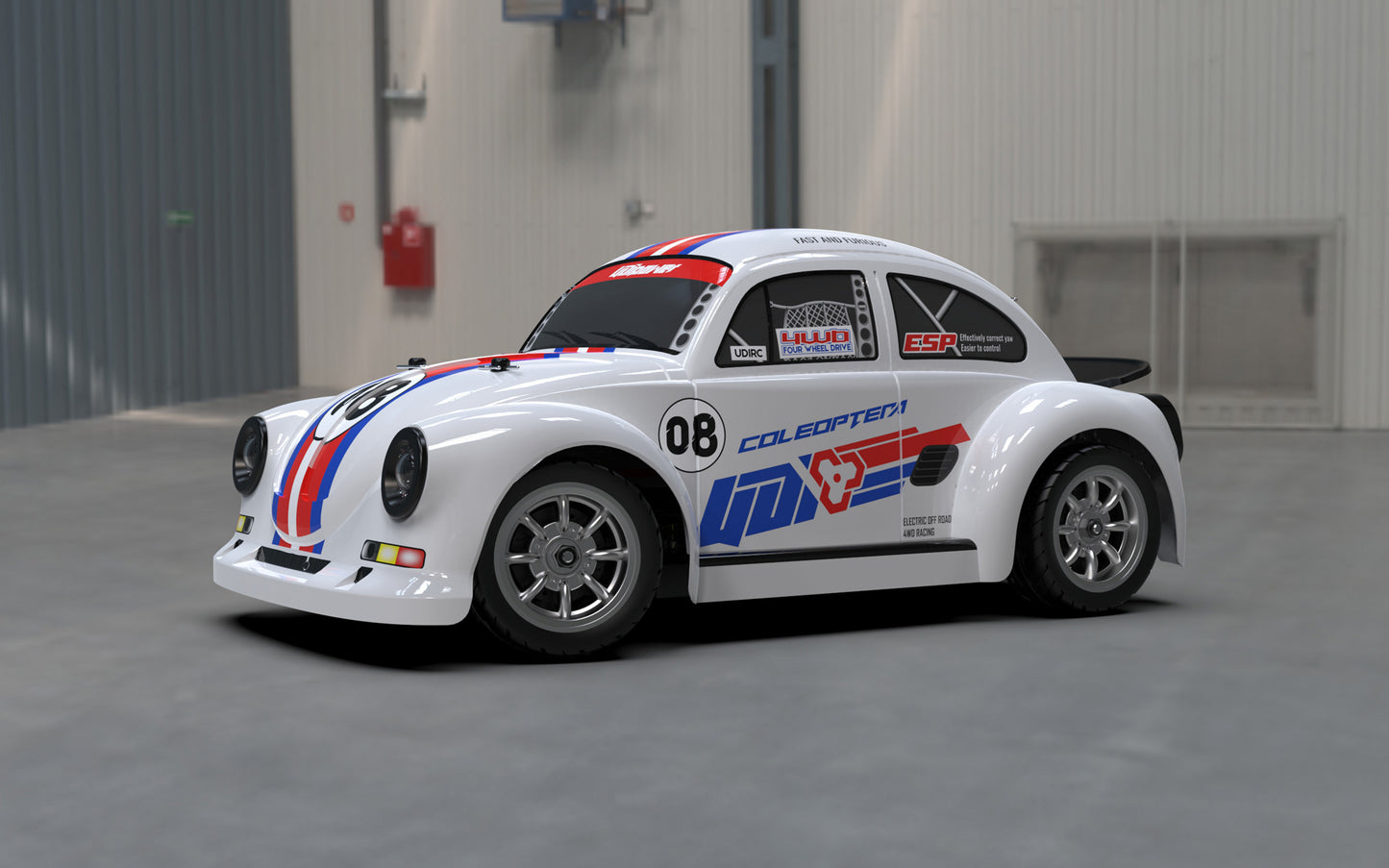 UDI 1:16 Coleoptera 3900kv 3-Speed Brushless Car with 2.4Ghz Radio, Lights, Battery & Charger - UDI-UD1608-PRO