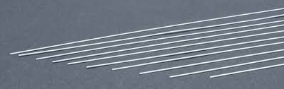 EVERGREEN .38x1.5x350mm Styrene Strip White 10pcs - EG113
