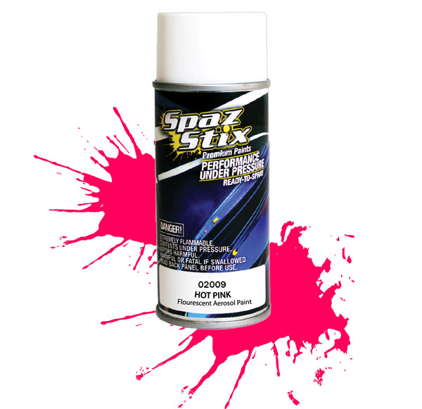 SPAZ STIX Hot Pink Fluorescent Spray Paint 3.5oz - SZX02009