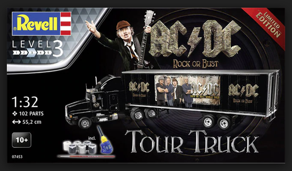 REVELL AC/DC Rock or Bust Tour Truck and Trailer Gift Set 1:32 - 07453
