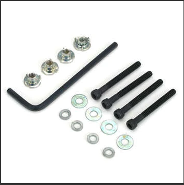 DUBRO Engine Mount Bolts 6-32x1in w/ Blind Nuts, Flat & Lock Washers 4pcs/ea - DBR130